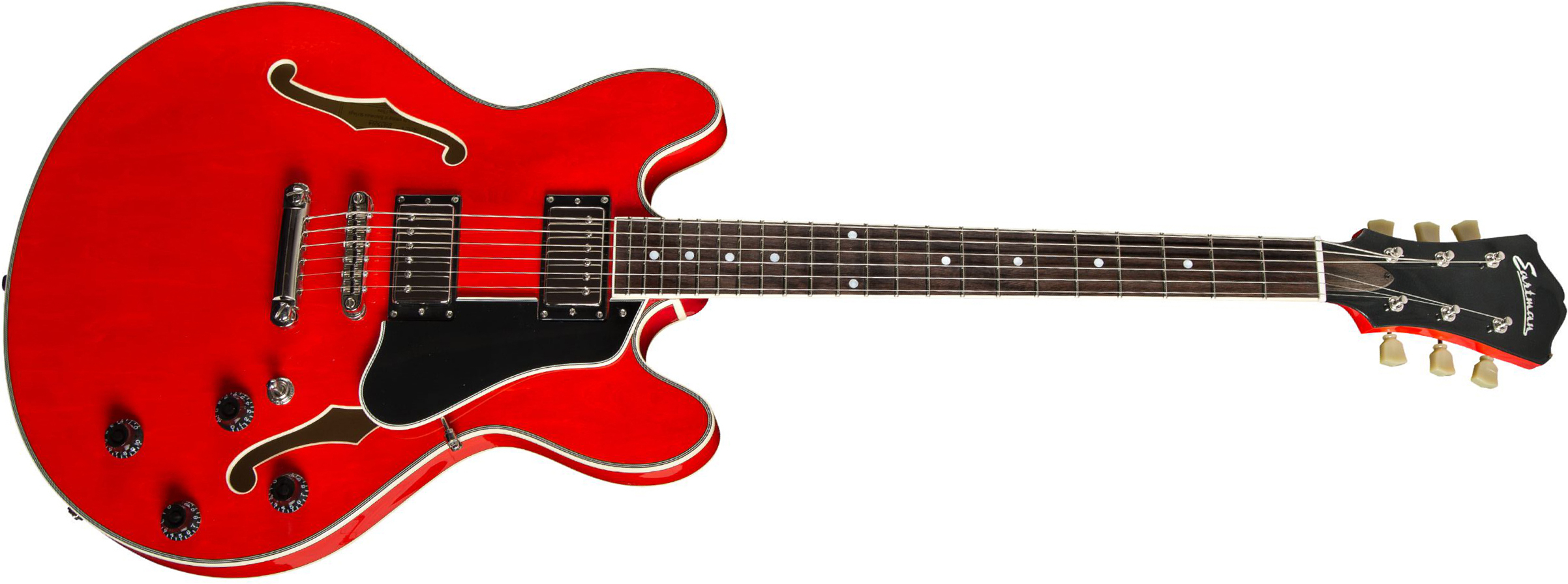 Eastman T386 Thinline Laminate Tout Erable Ht Eb - Red - Semi-hollow electric guitar - Main picture