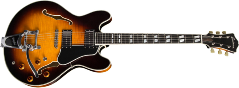 Eastman T486b Thinline Laminate Tout Erable 2p90 Seymour Duncan Bigsby Eb - Sunburst - Semi-hollow electric guitar - Main picture