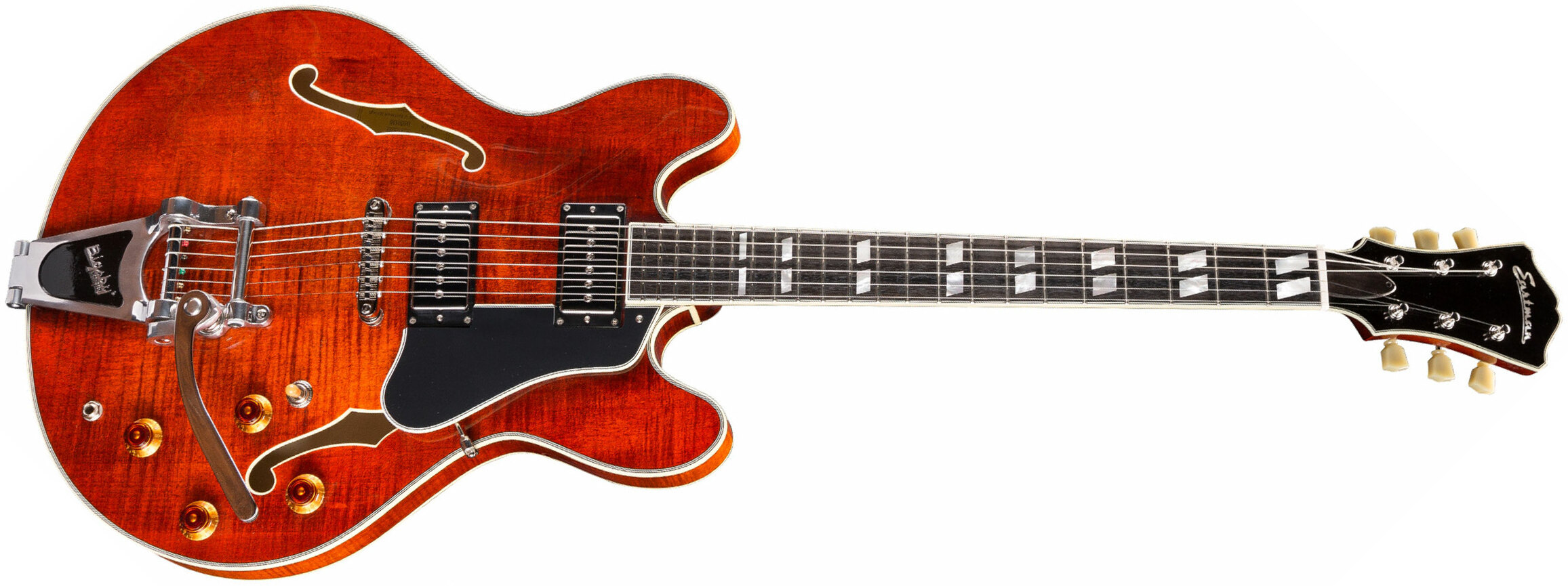 Eastman T486b Thinline Laminate Tout Erable Ss Seymour Duncan Bigsby Eb - Classic - Semi-hollow electric guitar - Main picture