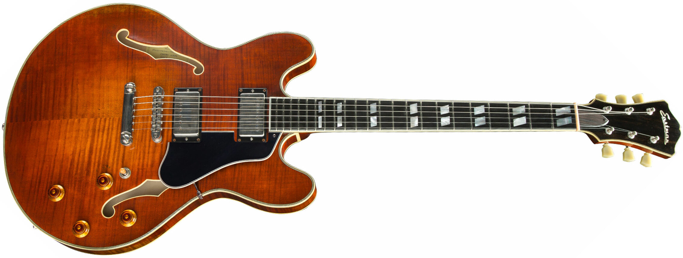 Eastman T59v Thinline Laminate Hh Lollar Ht Eb - Classic - Semi-hollow electric guitar - Main picture