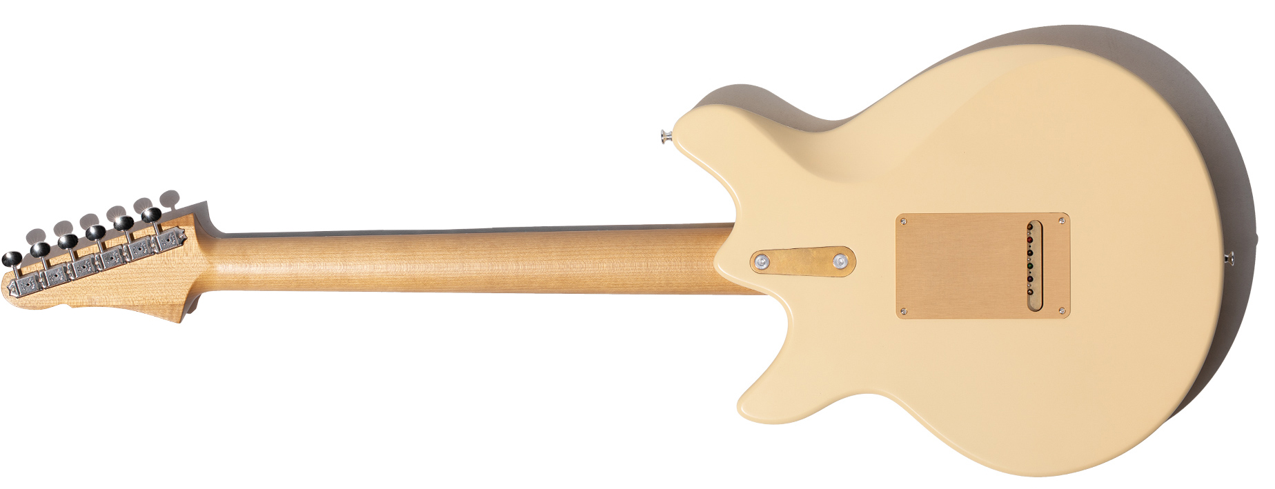 Eastman Dc62 Fullertone Hss Trem Mn - Truetone Satin Desert Sand - Retro rock electric guitar - Variation 1
