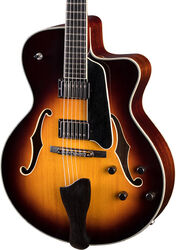 Hollow-body electric guitar Eastman Archtop AR605CED - Truetone gloss sunburst