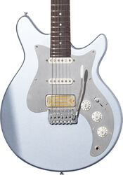 Retro rock electric guitar Eastman Fullertone DC '62 - Truetone satin ice blue metallic
