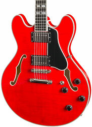 Semi-hollow electric guitar Eastman T486 Thinline Laminate - Red