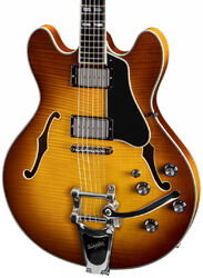 Semi-hollow electric guitar Eastman T486B Thinline Laminate - Goldburst