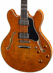 Semi-hollow electric guitar Eastman Thinline T59/v - Antique amber
