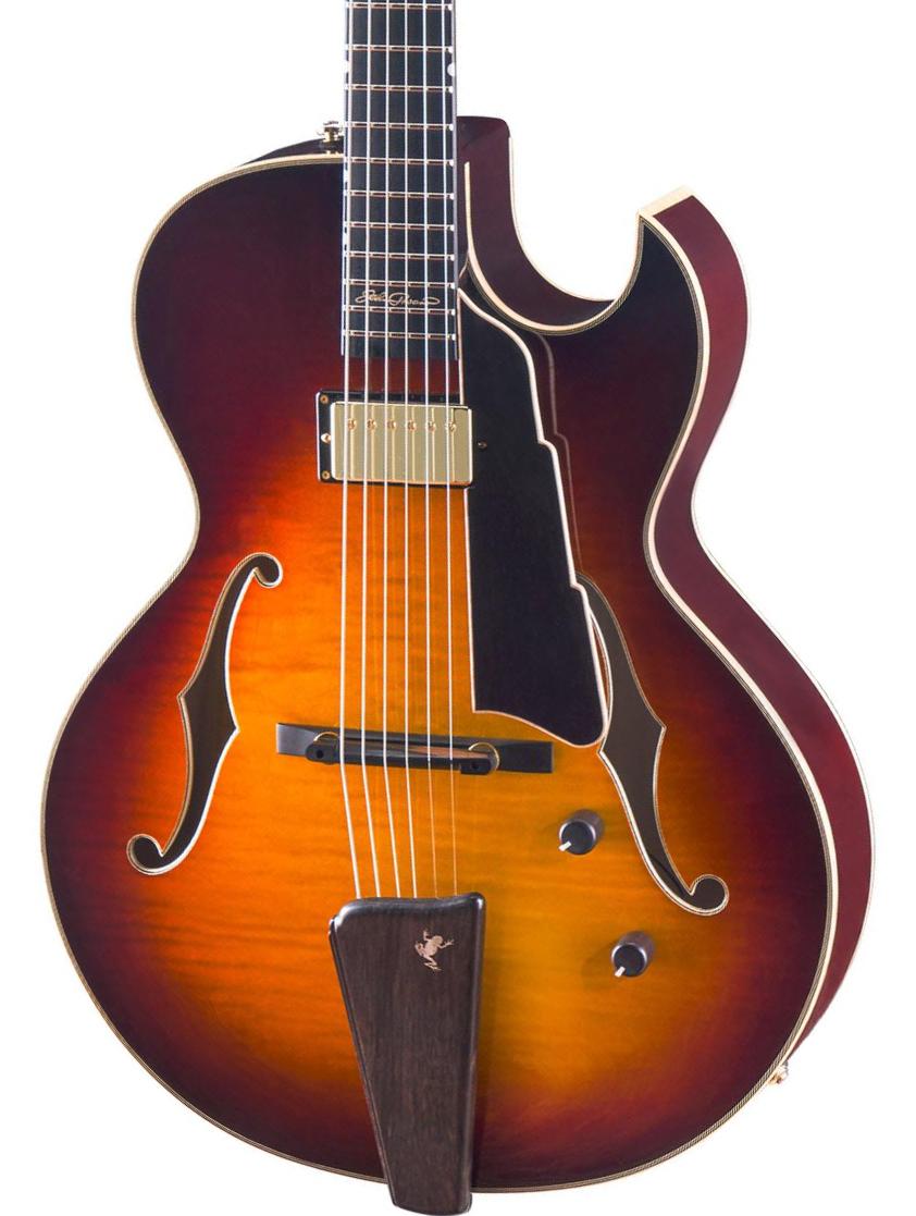 Hollow-body electric guitar Eastman John Pisano 30th Anniversary AR480CE - Truetone gloss sunburst