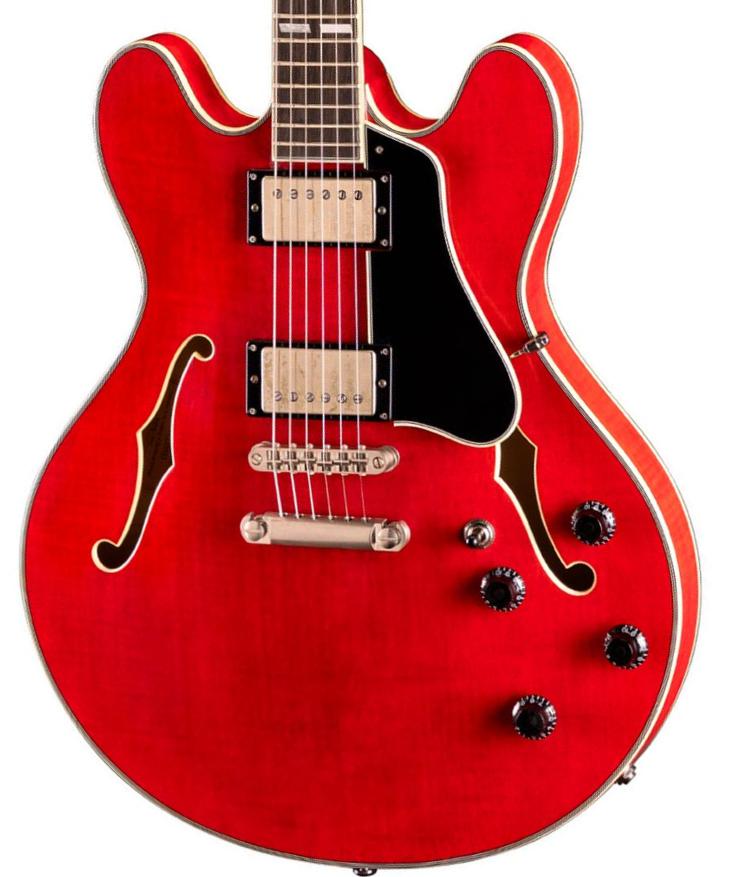 Single cut electric guitar Eastman Thinline T59/TV - Truetone Vintage Gloss Red
