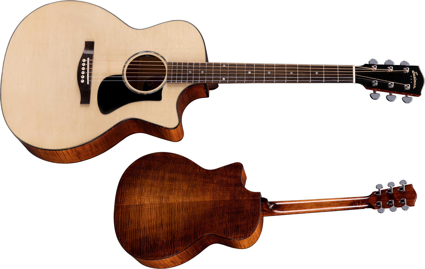 Eastman Pch3-gace Grand Auditorium Cw Epicea Erable Rw +housse - Natural - Electro acoustic guitar - Variation 1