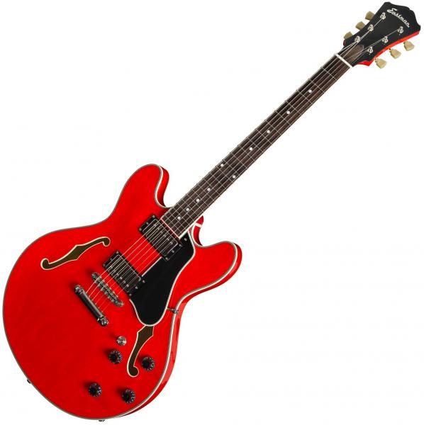 Semi-hollow electric guitar Eastman T386 Thinline Laminate - Red