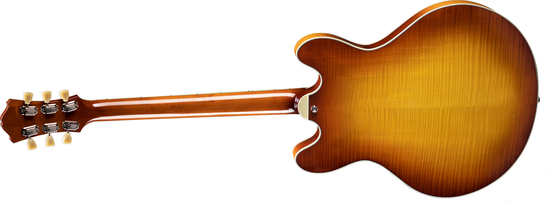 Eastman T486 Thinline Laminate Tout Erable Hh Seymour Duncan Ht Eb - Goldburst - Semi-hollow electric guitar - Variation 1