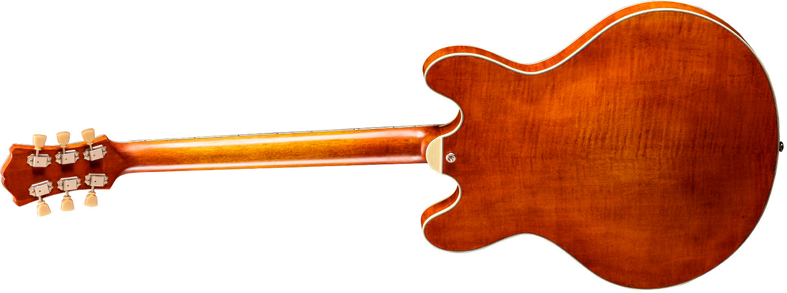 Eastman T59/tv Thinline 2h Seymour Duncan Ht Eb - Truetone Vintage Gloss Amber - Single cut electric guitar - Variation 1