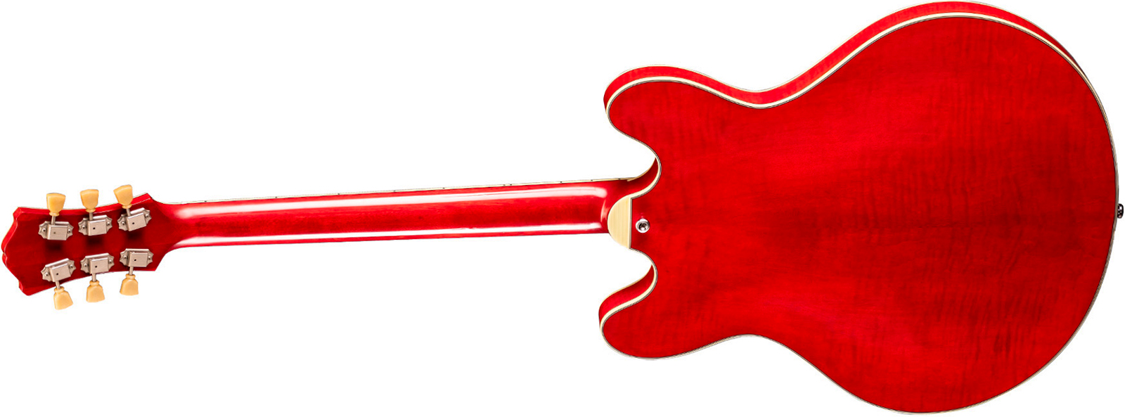Eastman T59/tv Thinline 2h Seymour Duncan Ht Eb - Truetone Vintage Gloss Red - Single cut electric guitar - Variation 1