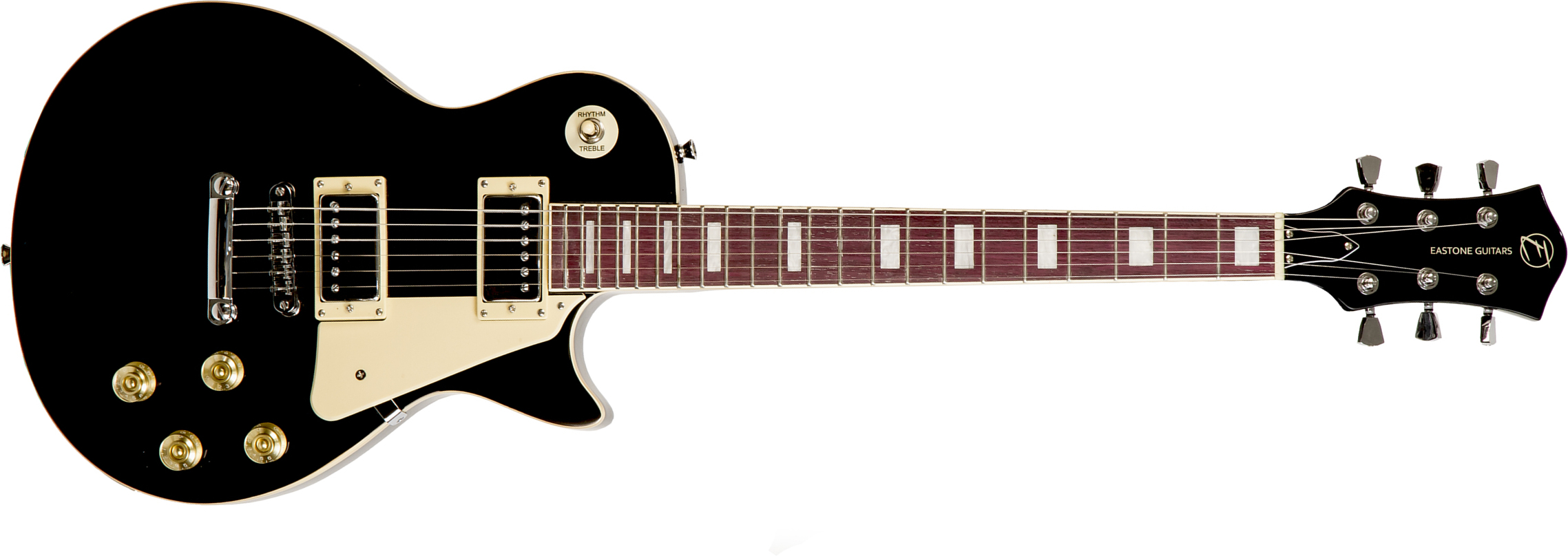 Eastone Lp100 Blk Hh Ht Pur - Black - Single cut electric guitar - Main picture
