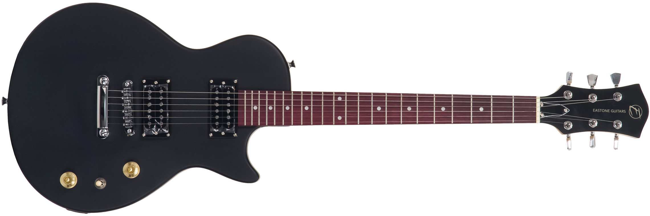 Eastone Lpl70 Hh Ht Pur - Black Satin - Single cut electric guitar - Main picture
