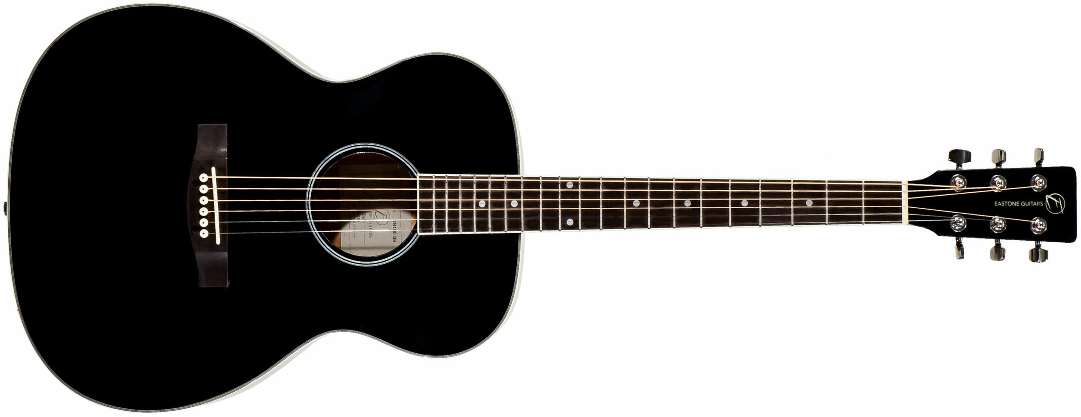 Eastone Om100-blk Orchestra Model Epicea Okuman - Black - Acoustic guitar & electro - Main picture