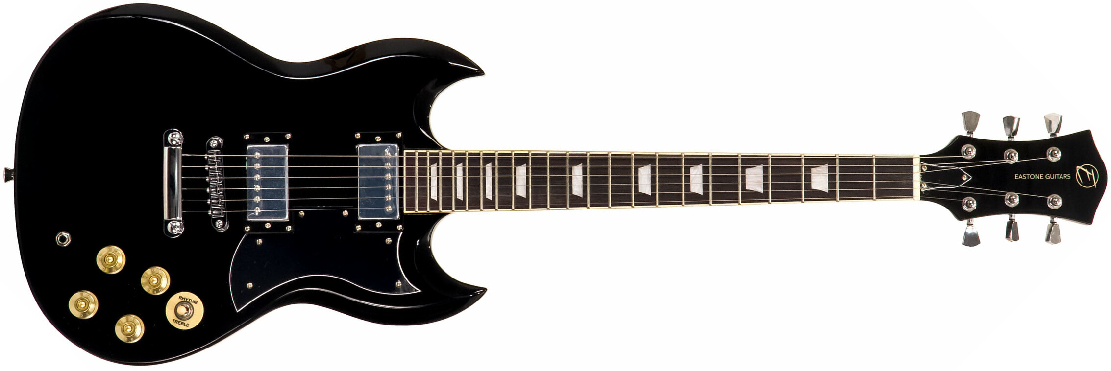 Eastone Sdc70 Hh Ht Pur - Black - Retro rock electric guitar - Main picture