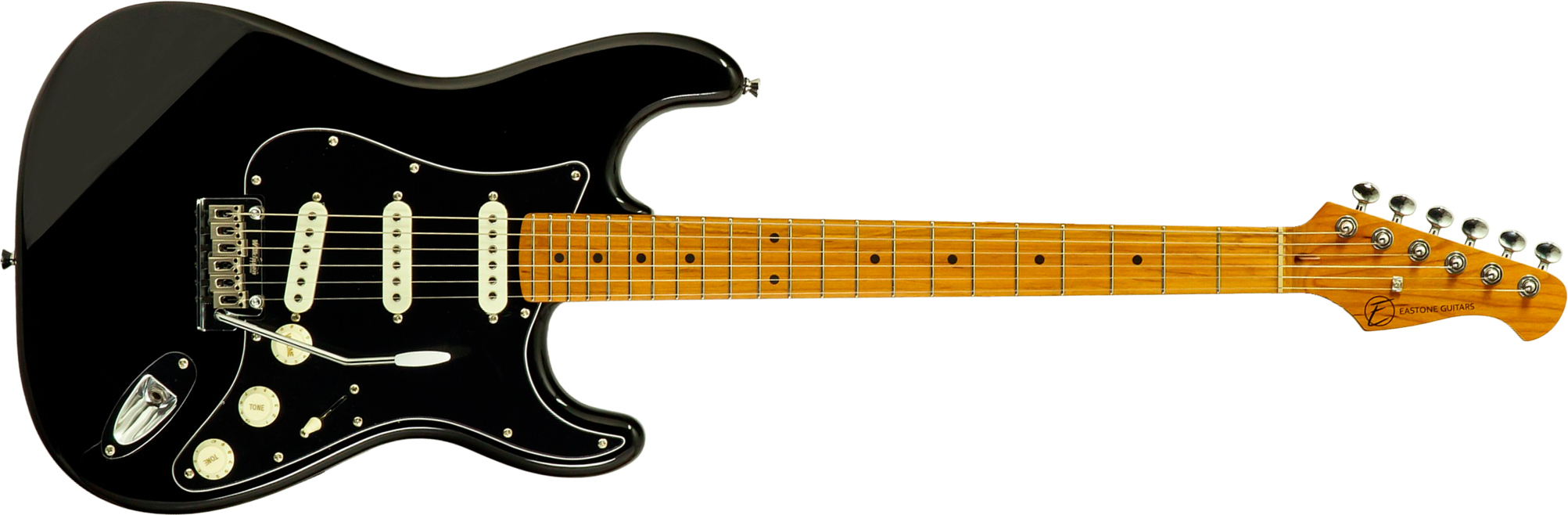 Eastone St100-blk-rw 3s Trem Rw - Black - Str shape electric guitar - Main picture