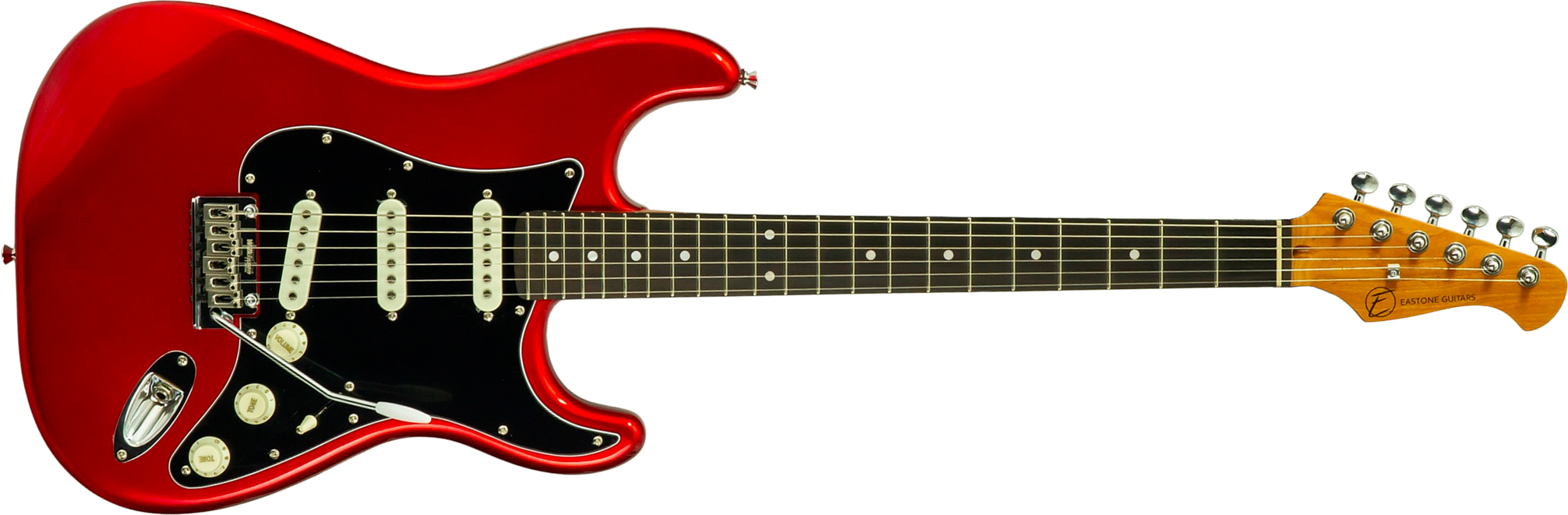 Eastone St100-mr-rw 3s Trem Rw - Candy Apple Red - Str shape electric guitar - Main picture