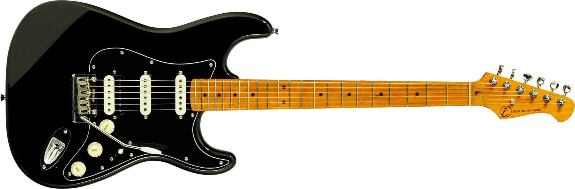 Eastone St150r-blk-rw Hss Trem Mn - Black - Str shape electric guitar - Main picture