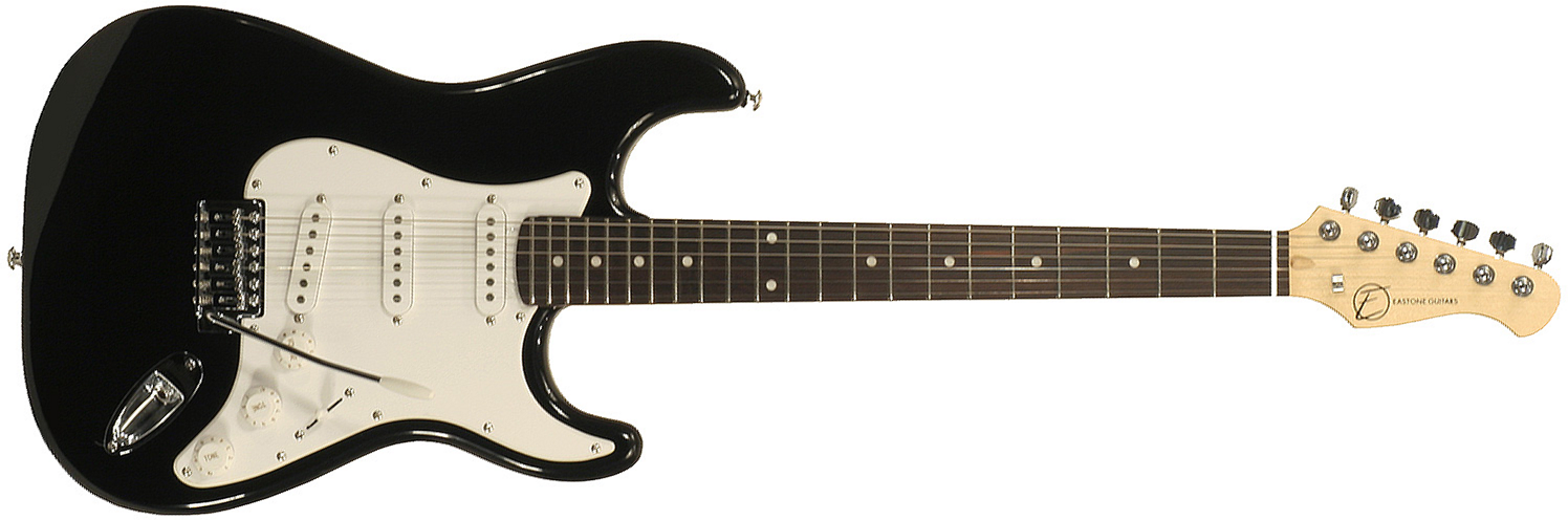 Eastone Str70-blk 3s Pur - Black - Str shape electric guitar - Main picture