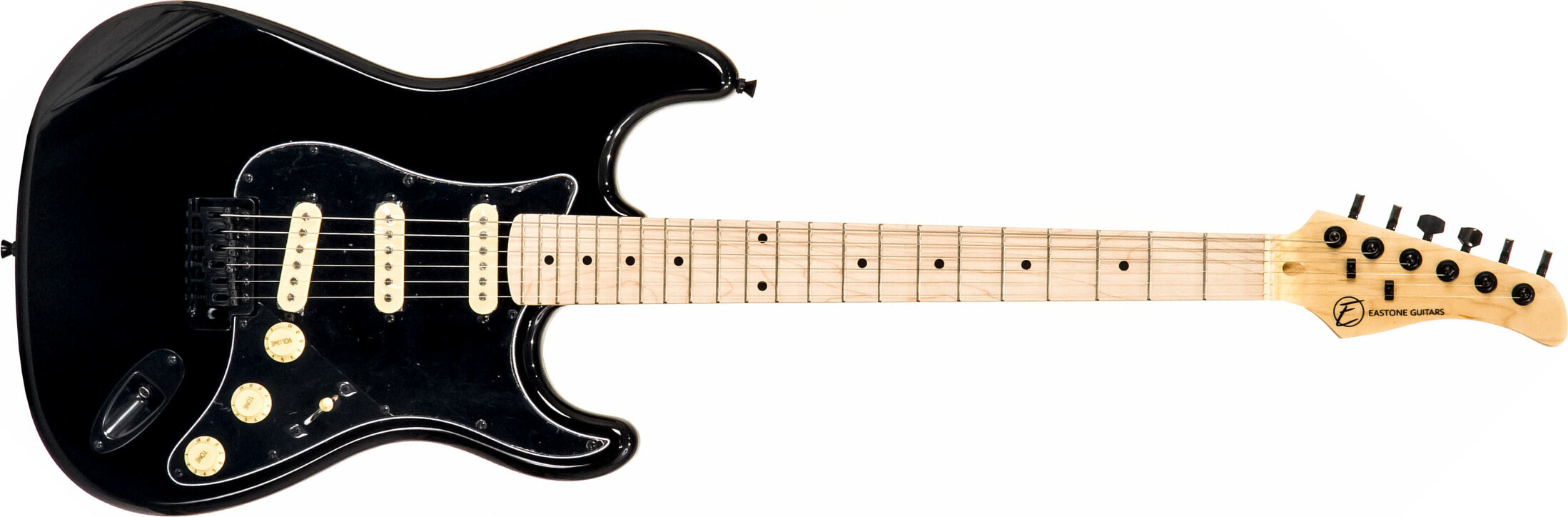 Eastone Str70 Gil Sss Trem Mn - Black - Str shape electric guitar - Main picture