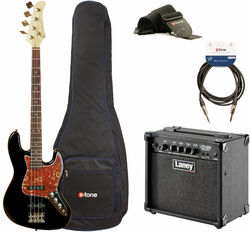 Electric bass set Eastone JAB+Laney LX15B +Accessoires - Black