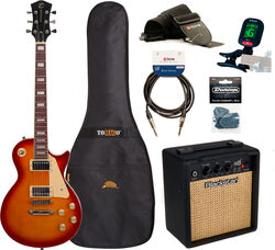 Electric guitar set Eastone LP100 +Blackstar Debut 10E +Accessories - Cherry sunburst