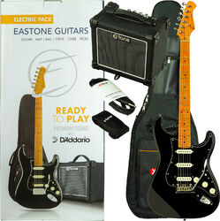 Electric guitar set Eastone Pack ST150R-BLK-RW +X-Tone XT-10S Combo - Black