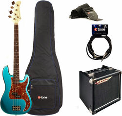 Electric bass set Eastone PRB +Ashdown Studio Tour Bus +Accessoires - Metallic light blue