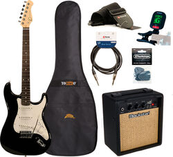 Electric guitar set Eastone STR70 +Blackstar Debut 10E +Accessories - Black