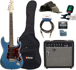 Electric guitar set Eastone STR70T +Fender Frontman 20G +Accessories - Purple blue