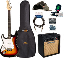 Electric guitar set Eastone STR70 LH +Blackstar Debut 10E +Accessories - 3 tone sunburst