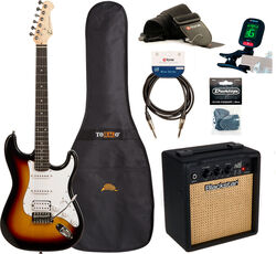 Electric guitar set Eastone STR80T HSS +Blackstar Debut 10E +Accessories - 3 tone sunburst