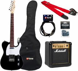 Electric guitar set Eastone TL70 +Marshall MG10 +Accessories - Black