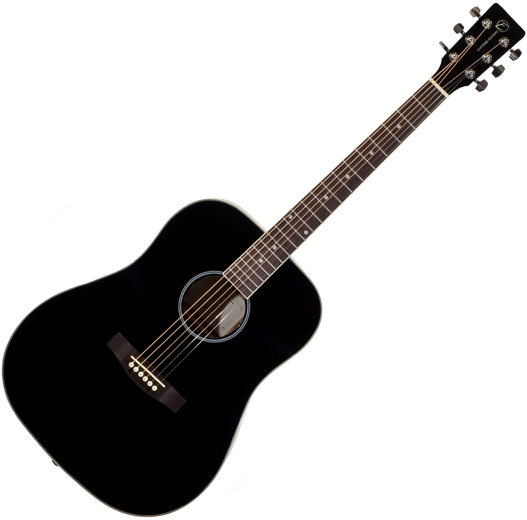 Eastone Dr100-blk +housse X-tone 2003 +accordeur +capo +stand - Black - Acoustic guitar set - Variation 1