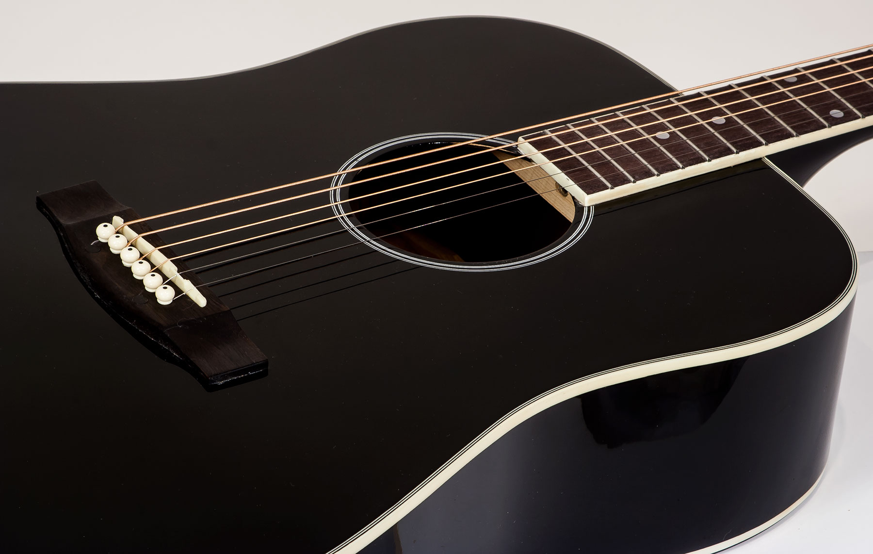 Eastone Dr100-blk +housse X-tone 2003 +accordeur +capo +stand - Black - Acoustic guitar set - Variation 2