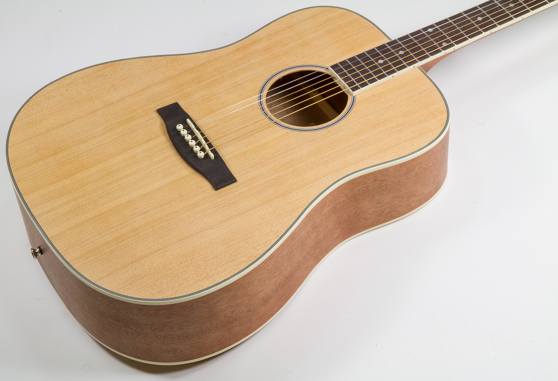 Eastone Dr100-nat Lh Gaucher Dreadnought Epicea Okoume - Natural Satin - Acoustic guitar & electro - Variation 1