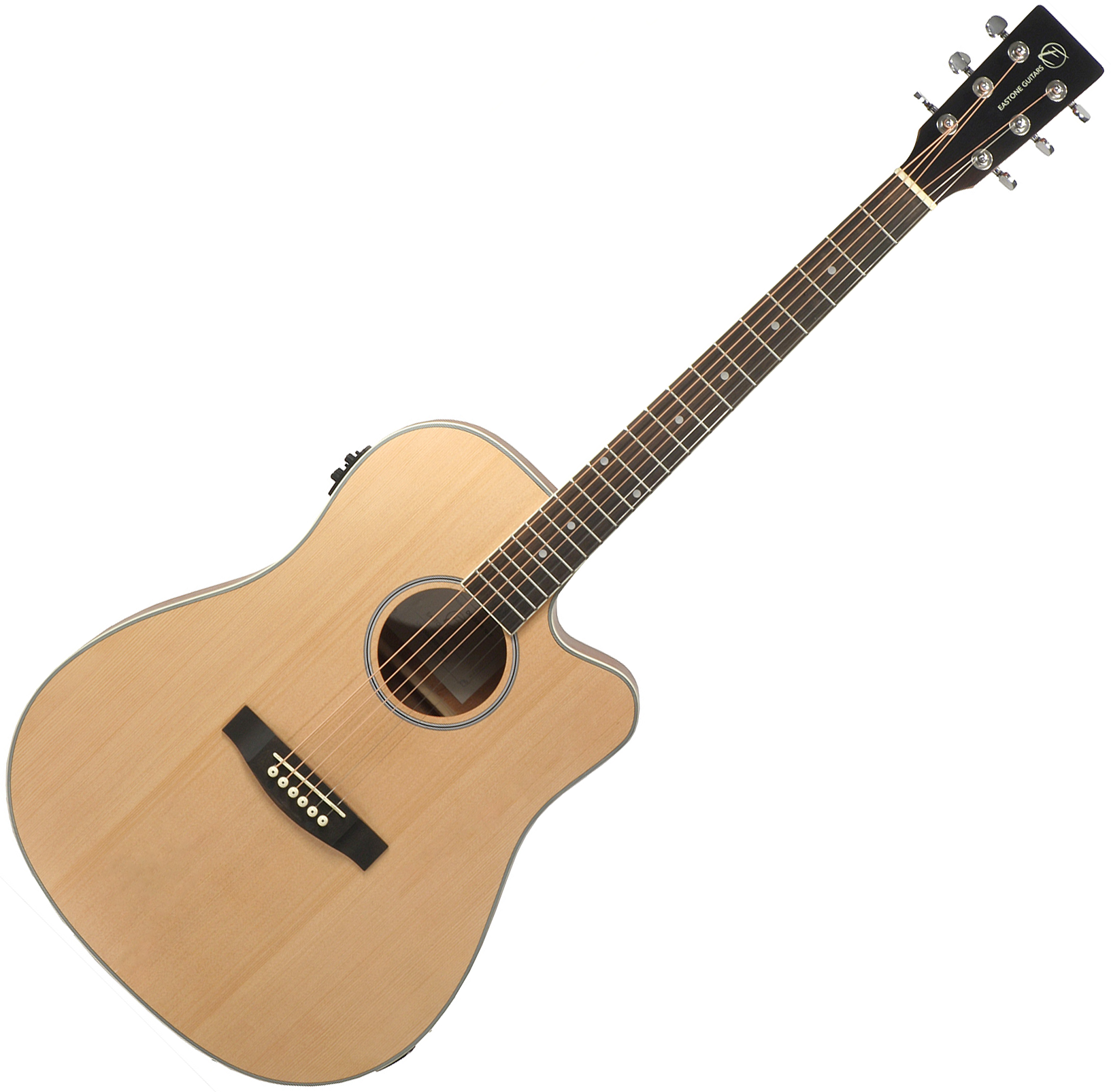 Eastone Dr100ce-nat +housse X-tone 2003 +capo +stand +jack - Natural Satin - Acoustic guitar set - Variation 1