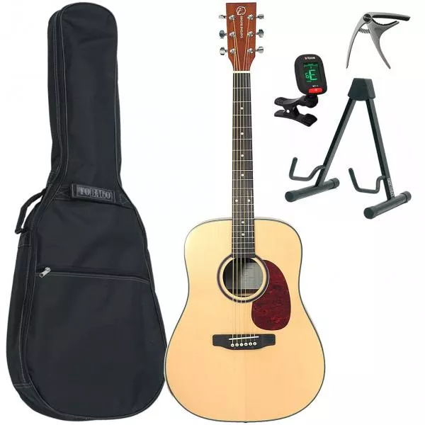 Acoustic guitar set Eastone DR200-NAT + X-Tone Bag Pack - Natural