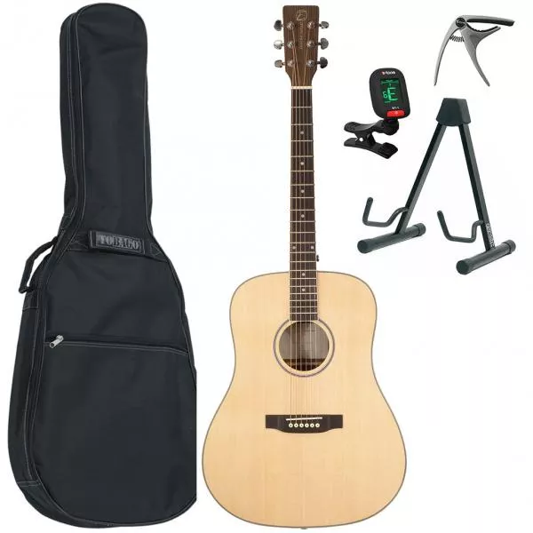 Acoustic guitar set Eastone DR260-NAT + X-Tone Bag Pack - Natural