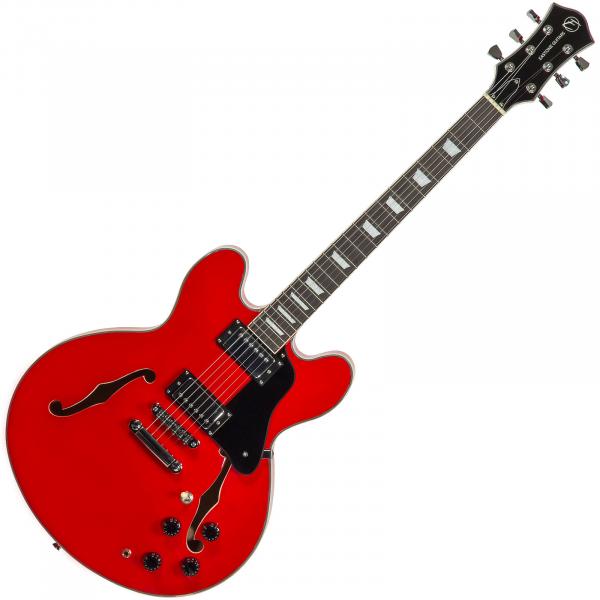 Semi-hollow electric guitar Eastone GJ70 - Red