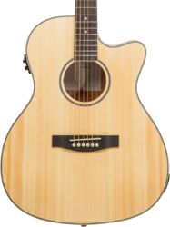 Electro acoustic guitar Eastone OM100CE-NAT - natural satin