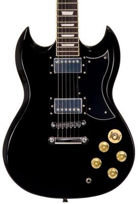 Solid body electric guitar Eastone SDC70 - Black