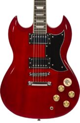 Double cut electric guitar Eastone SDC70 - Red