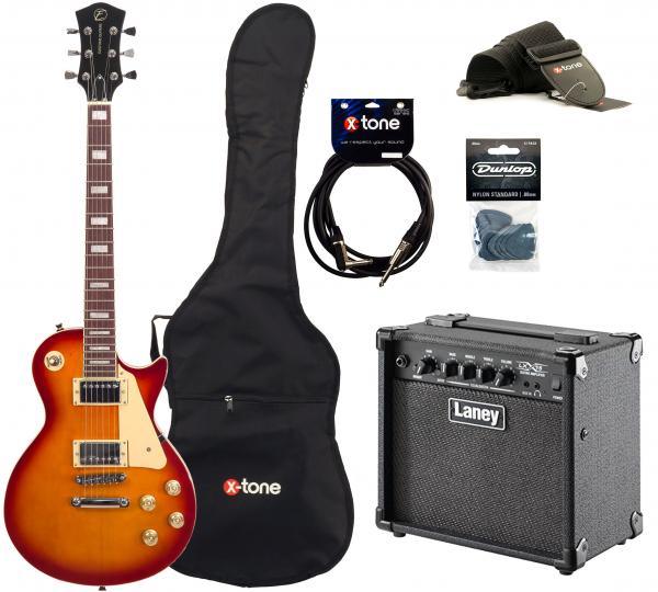 Electric guitar set Eastone LP100 CS + Laney LX15 +Accessories - Cherry sunburst