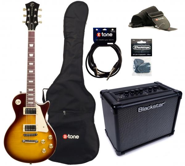 Electric guitar set Eastone LP200 HB + Blackstar ID Core V3 Stereo 10 +Accessories - honeyburst