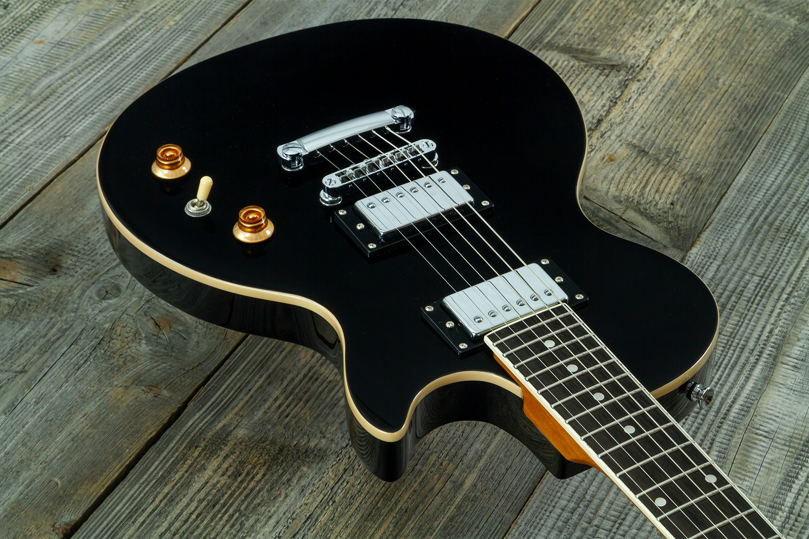 Eastone Lp70-blk 2h Ht Rw - Black - Single cut electric guitar - Variation 2