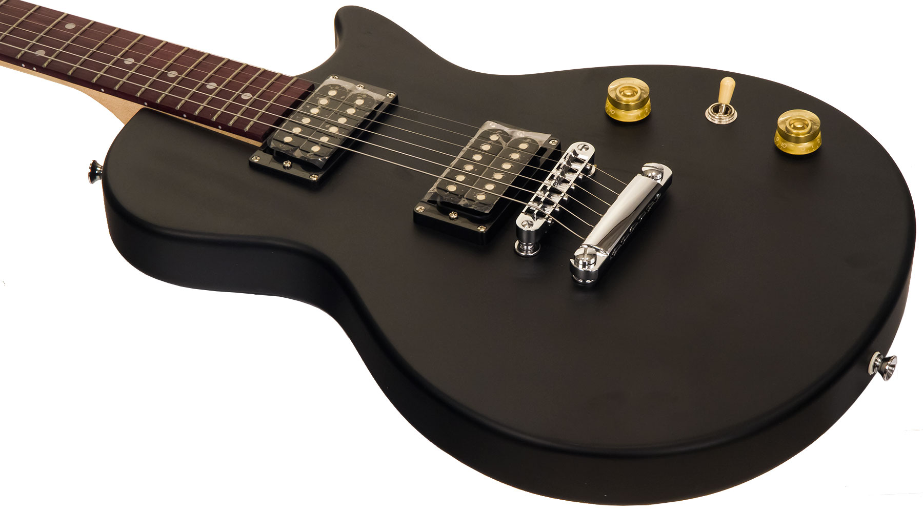 Eastone Lpl70 Hh Ht Pur - Black Satin - Single cut electric guitar - Variation 2