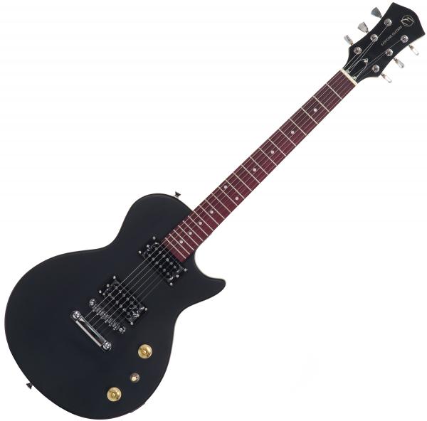Solid body electric guitar Eastone LPL70 - Black satin